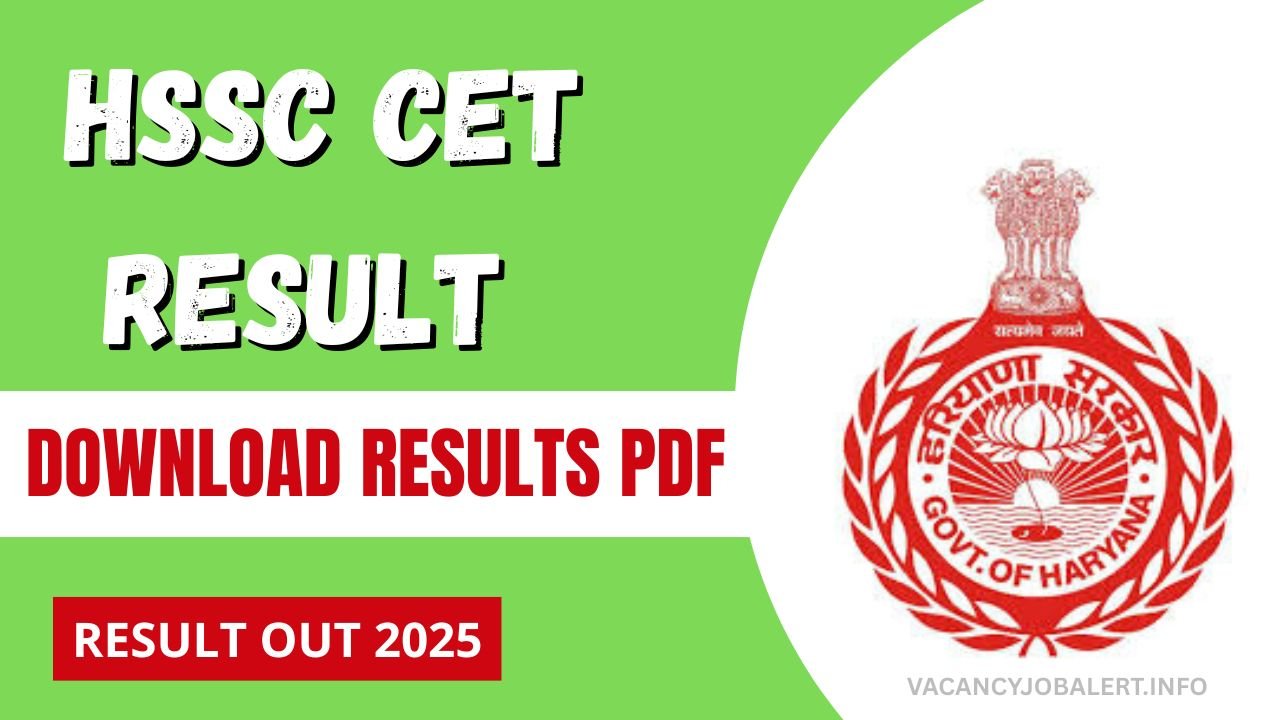 HSSC CET Result 2025 Out
